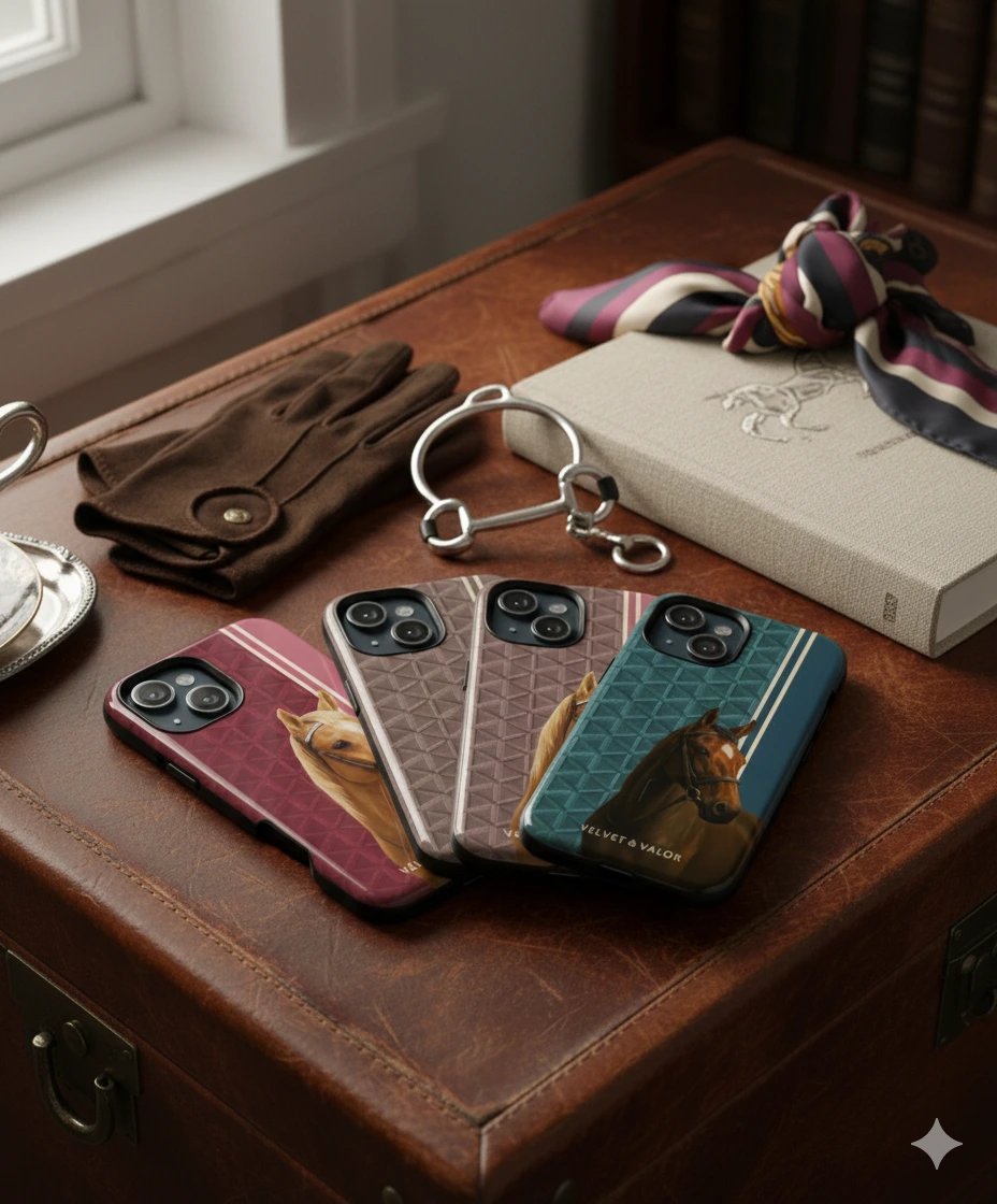 Luxury equestrian phone case by Velvet & Valor